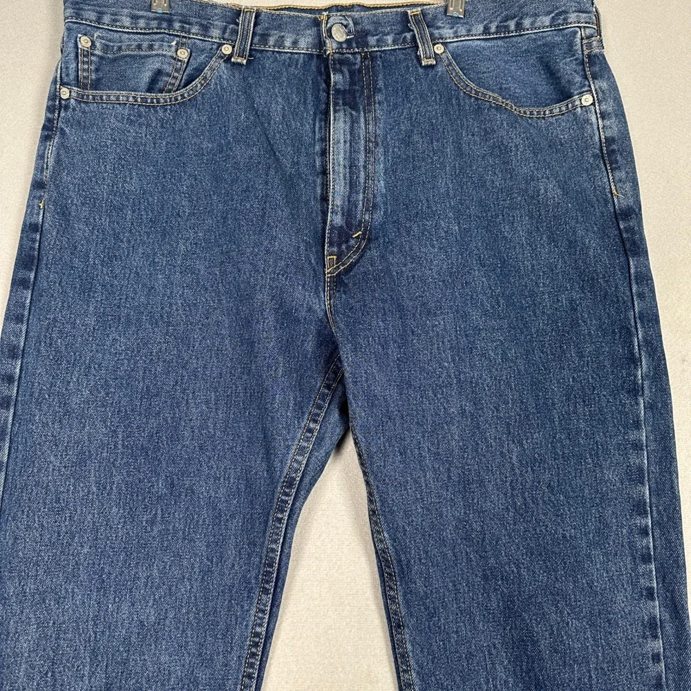 Levi's 505 Jeans Mens 38x30 Regular Fit Blue Straight Leg Denim EUC